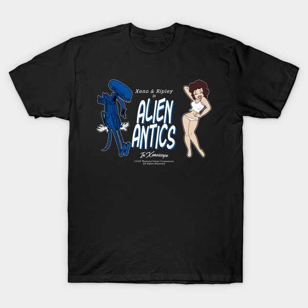 Alien Antics T-Shirt by boltfromtheblue